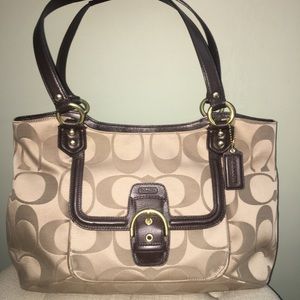 Coach Signature Hobo Bag with Buckle